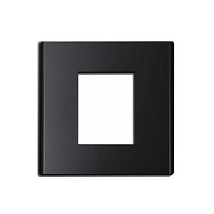 WEB7812MB: Mặt vuông dùng cho 2 thiết bị - màu đen ánh kim