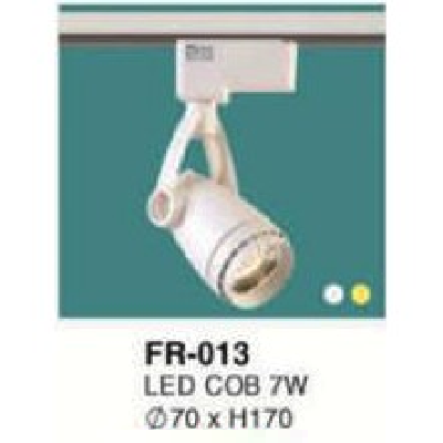 FR-013: Đèn rọi ray LED COB 7W - KT: Ø70mm x H170mm - Ánh sáng trắng/vàng