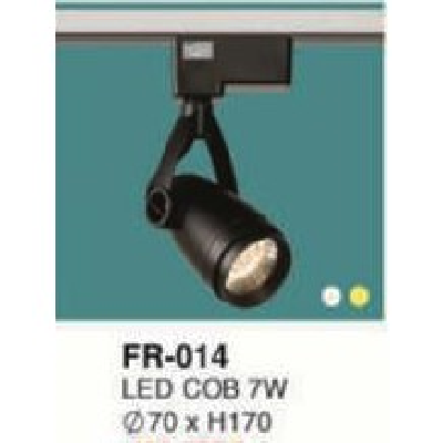FR-014: Đèn rọi ray LED COB 7W - KT: Ø70mm x H170mm - Ánh sáng trắng/vàng