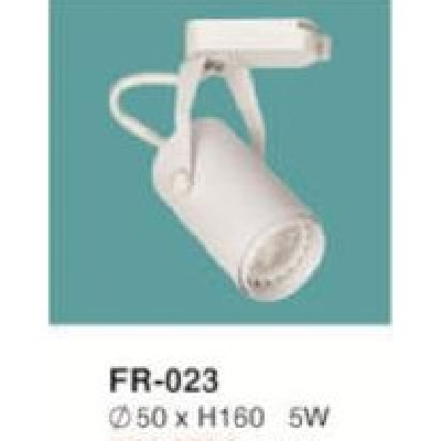 FR-023: Đèn rọi ray LED 5W - KT: Ø50mm x H150mm - Ánh sáng trắng/vàng