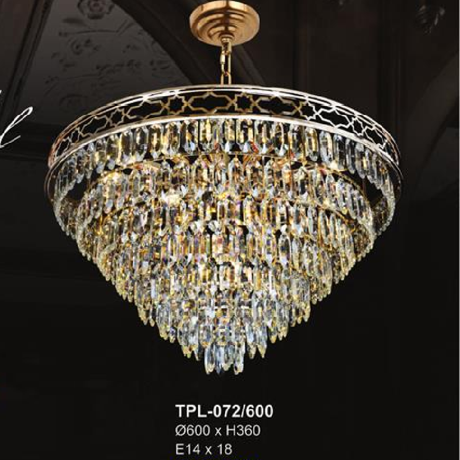 AN - TPL - 072/600: Đèn thả Phale - KT: 600mm x H360mm - Đèn chân E14 x 18 bóng