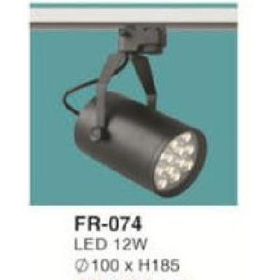 FR-074: Đèn rọi ray LED 12W - KT: Ø100mm x H185mm - Ánh sáng trắng/vàng