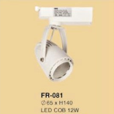 FR-081: Đèn rọi ray LED COB 12W - KT: Ø65mm x H140mm - Ánh sáng trắng/vàng