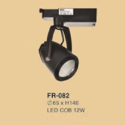 FR-082: Đèn rọi ray LED COB 12W - KT: Ø65mm x H140mm - Ánh sáng trắng/vàng