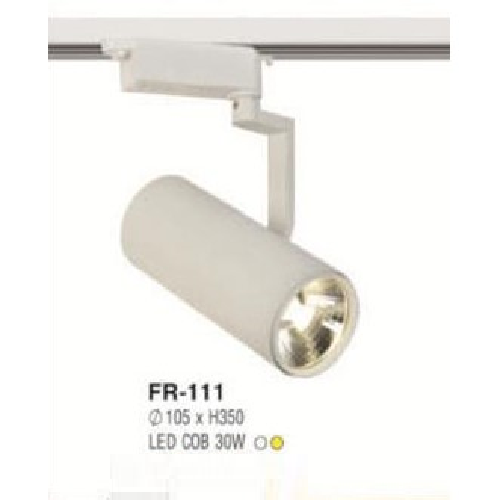 FR-111: Đèn rọi ray LED COB 30W - KT: Ø105mm x H350mm - Ánh sáng trắng/vàng