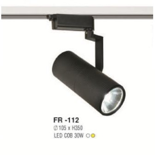 FR-112: Đèn rọi ray LED COB 30W - KT: Ø105mm x H350mm - Ánh sáng trắng/vàng
