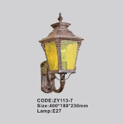 CODE: ZY113-7: Đèn gắn tường ngoài trời - KT: 400mm x 180mm x 230mm - Đèn E27 x 1 bóng