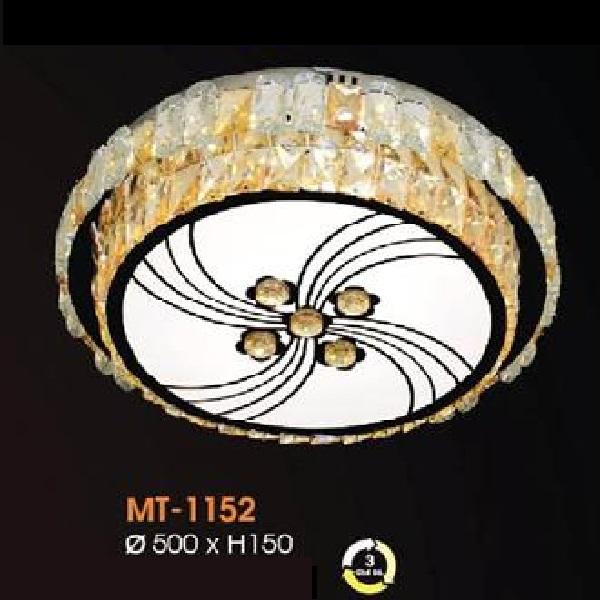 VE - MT -1152:  Đèn áp trần vuông LED - KT:  Ø500mm x H150mm - Đèn LED  đổi 3 màu
