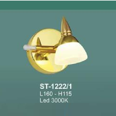 AN - ST - 1222/1: Đèn rọi tranh/gương đơn - KT: L160mm x H115mm - Đèn LED ánh sáng vàng 3000K