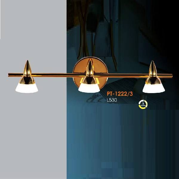 VE - PT - 1222/3: Đèn rọi tranh/gương 3 bóng - KT: L530mm - Đèn LED ánh sáng đổi 3 màu