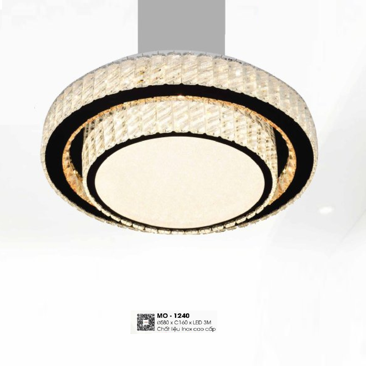 MO - 1240: Đèn áp trần LED - KT: Ø580mm x H160mm - Đèn LED 3M