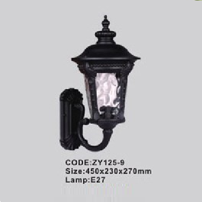 CODE: ZY125-9: Đèn gắn tường ngoài trời - KT: 450mm x 230mm x 270mm - Đèn E27 x 1 bóng