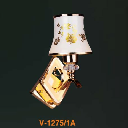 VE - V - 1275/1A: Đèn gắn tường đơn - KT: L120mm x H300mm - Đèn LED + Bóng đèn E27 x 1