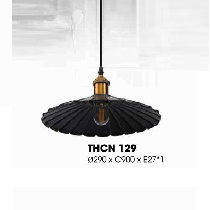 THCN 129: Đèn thả đơn - KT: Ø290mm x H900mm - Bóng đèn E27 x 1