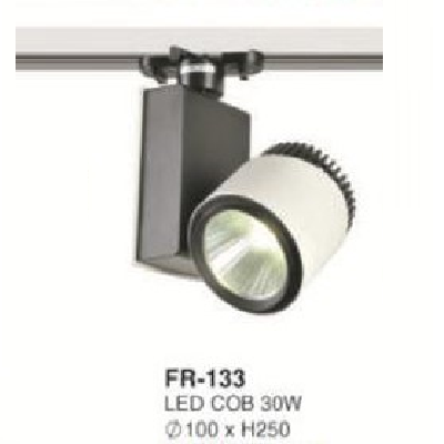 FR-133: Đèn rọi ray LED COB 30W - KT: Ø100mm x H250mm - Ánh sáng trắng/vàng