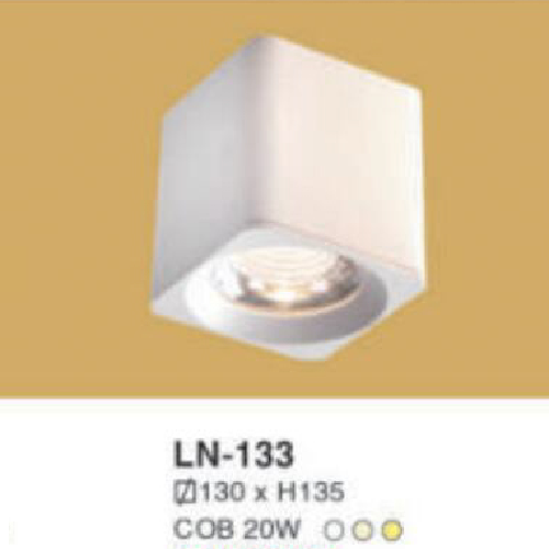 LN - 133: Đèn lon LED COB 20W  vuông gắn nổi, 1 chế độ ánh sáng (trắng/trung tính/vàng)