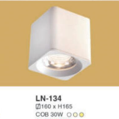 LN - 134: Đèn lon LED COB 30W  vuông gắn nổi, 1 chế độ ánh sáng (trắng/trung tính/vàng)