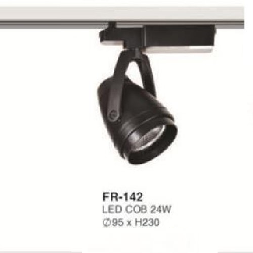 FR-142: Đèn rọi ray LED COB 24W - KT: Ø95mm x H230mm - Ánh sáng Trắng/Vàng/Trung tính