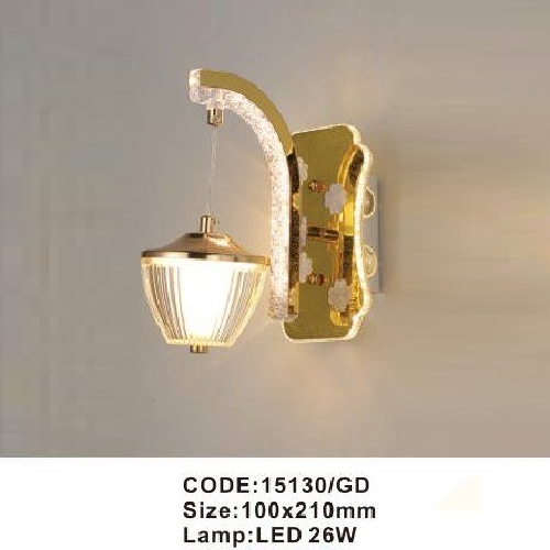 CODE: 15130/GD: Đèn gắn tường LED - KT: 100mm x 210mm - Đèn LED 26W