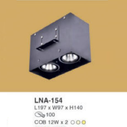 LNA -154: Đèn lon đôi LED COB 12W x 2, gắn âm hoặc nổi, 1 chế độ ánh sáng ( trắng/trung tính/vàng)