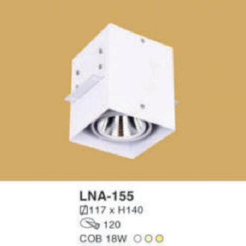 LNA - 155: Đèn lon LED COB 18W, gắn âm hoặc nổi, 1 chế độ ánh sáng ( trắng/trung tính/vàng)