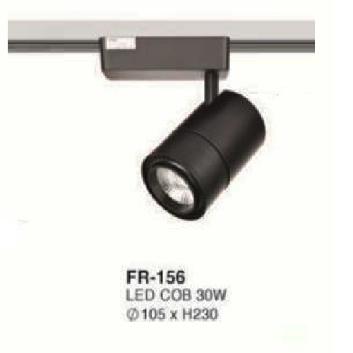 FR-156: Đèn rọi ray LED COB 30W - KT: Ø105mm x H230mm - Ánh sáng trắng/vàng