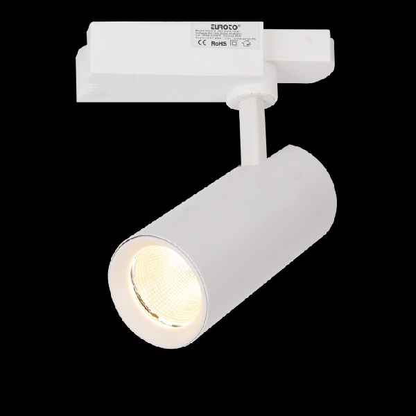 FR-165: Đèn rọi ray LED COB 12W - KT: Ø55mmx120mm x H230mm - Ánh sáng trắng/vàng
