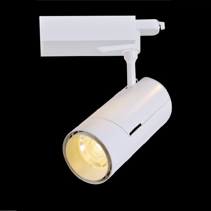 FR-166: Đèn rọi ray LED COB 30W - KT: Ø95mmx210mm x H270mm - Ánh sáng trắng/vàng