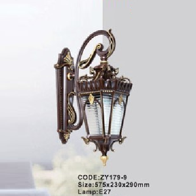 CODE: ZY179-9: Đèn gắn tường ngoài trời - KT: 575mm x 230mm x 290mm - Đèn E27 x 1 bóng