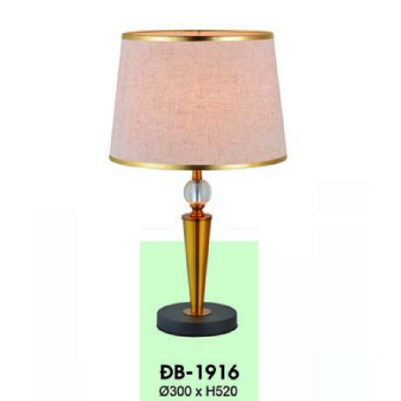 HF - ĐB - 1916: Đèn bàn/đèn đầu giường - KT: Ø300mm x H520mm - Bóng đèn E27 x 1 bóng