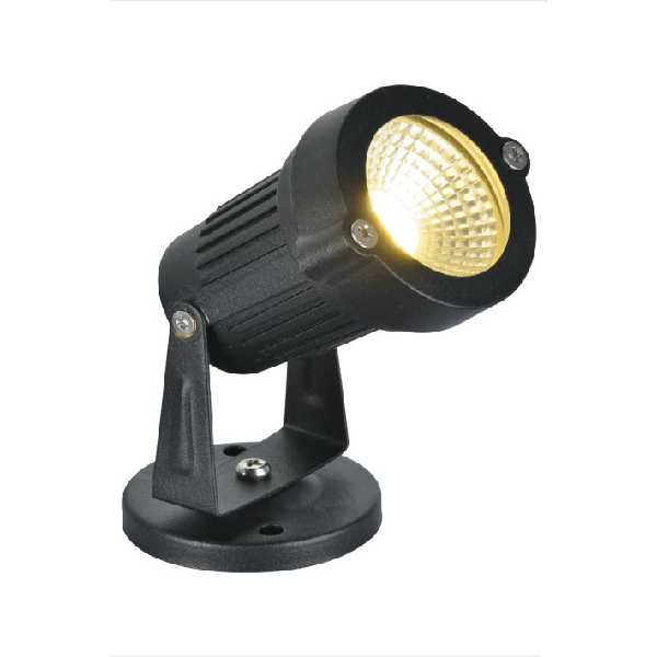 E - FN -192: Đèn pha ngoài trời  LED COB 5W - KT: Ø70mm x H130mm - IP65 - Ánh sáng trắng/vàng