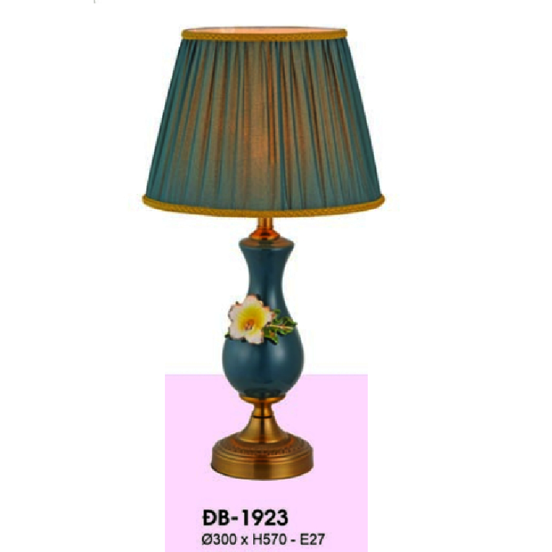 HF - ĐB -1923: Đèn bàn/đèn đầu giường - KT: Ø300mm x H570mm - Bóng đèn E27 x 1 bóng