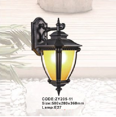 CODE: ZY205-11: Đèn gắn tường ngoài trời - KT: 580mm x 280mm x 360mm - Đèn E27 x 1 bóng