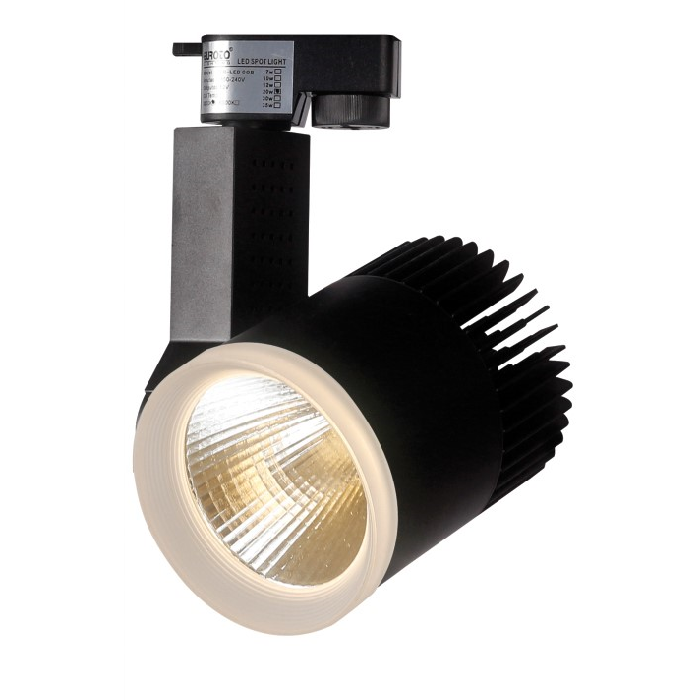 FR-211: Đèn rọi ray LED COB 30W - KT: Ø85mm x 135mm x H180mm - Ánh sáng trắng/vàng
