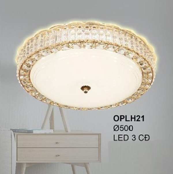 355 - OPLH21:   Đèn áp trần LED - KT: Ø500mm - Đèn LED đổi 3 màu