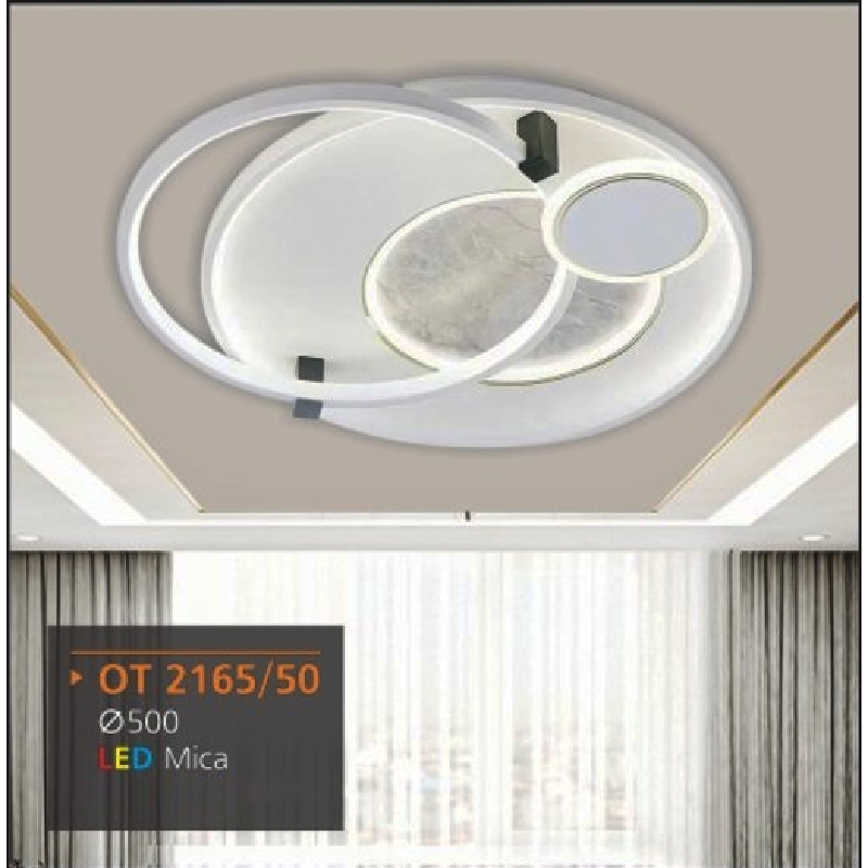 AD - OT 2165/50: Đèn ốp trần LED Mica - KT: Ø500mm - Đèn LED