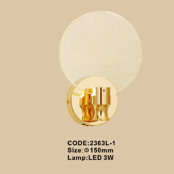 CODE: 2363L-1: Đèn gắn tường - KT: Ø150mm - Đèn LED 3W