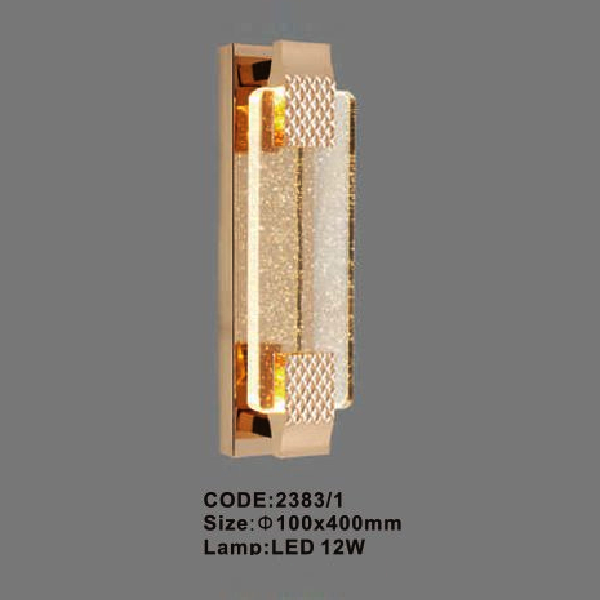 CODE: 2383/1: Đèn gắn tường Phale LED - KT: Ø100mm x H400mm - Đèn LED 12W
