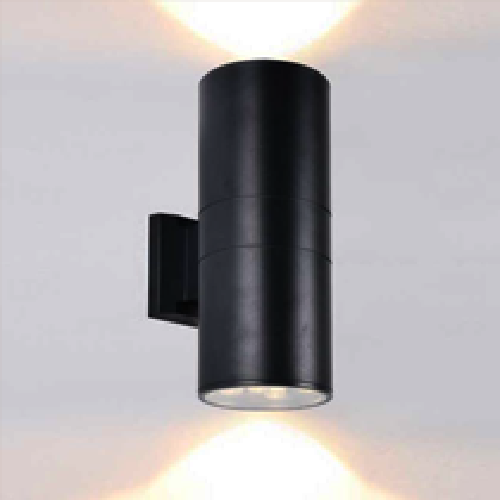 EU - CN - 266: Đèn gắn tường ngoài trời - KT: Ø90mm x H260mm - Đèn LED 7W x 2, ánh sáng vàng