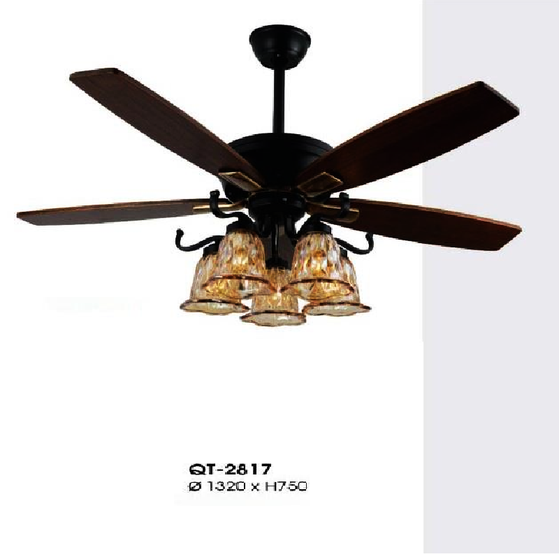 VE - QT - 2817: Quạt trần đèn 4 cánh thẳng