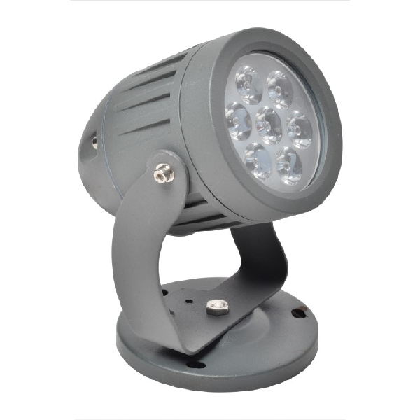 E - FN - 288: Đèn pha LED ngoài trời 7W - KT: Ø105mm x H165mm - IP65 - Ánh sáng Xanh Dương/ Xanh lá/Đỏ
