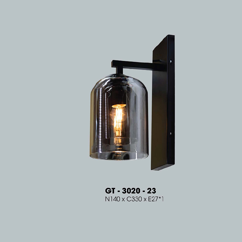 GT - 3020 -23: Đèn gắn tường - KT: L140mm x H350mm - Bóng đèn E27 x 1 bóng