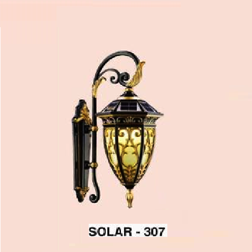 EU - SOLAR - 307: Đèn gắn tường ngoài trời NLMT - KT: L180mm x W250MM x H450mm - Đèn LED 5W, ánh sáng đổi 3 màu
