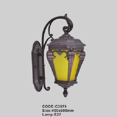 CODE: C3079: Đèn gắn tường ngoài trời - KT: 400mm x 600mm - Đèn E27 x 1 bóng