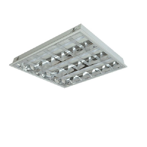 TDN309: Máng đen LED phản quang lắp nổi trần - KT: L610mm x L605mm x H68mm - Bóng LED T5 3x9W - 1 chế độ ánh sáng (vàng/trắng)