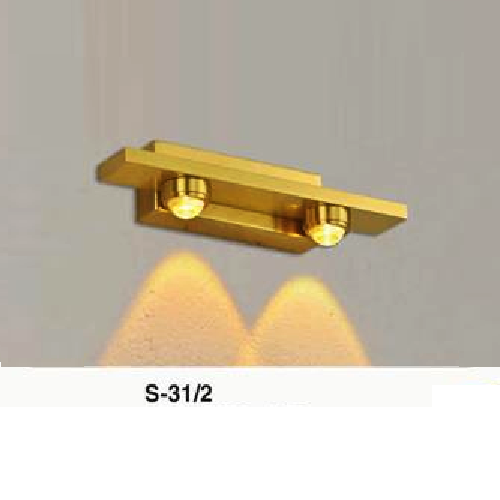 EU - S - 31/2: Đèn rọi tranh/rọi gương 2 bóng - KT: L200mm x W50mm x H50mm - Đèn LED 3Wx 2 ánh sáng trắng/vàng