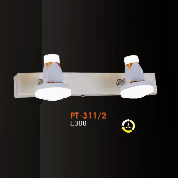 VE - PT - 311/2: Đèn rọi tranh/gương đôi - KT: L300mm - Đèn LED ánh sáng đổi 3 màu