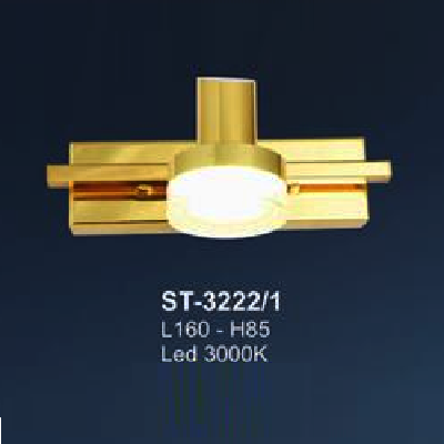 AN - ST - 3222/1: Đèn rọi tranh/gương đơn - KT: L160mm x H85mm - Đèn LED ánh sáng vàng 3000K