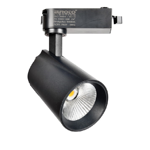 FR-324: Đèn rọi ray LED COB 12W - KT: Ø60mm x L100mm x H150mm - Ánh sáng trắng/vàng