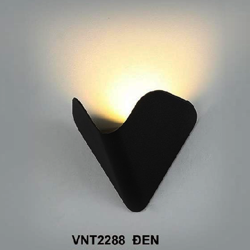 35 - VNT2288 Đen: Đèn gắn tường LED - KT: L170mm x H200mm - Đèn LED ánh sáng vàng 3000K